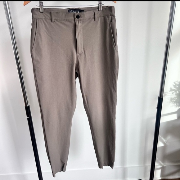 Cuts Clothing Tan Chinos with Tapered Fit - Picture 1 of 5